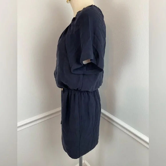 MICHAEL, MICHAEL KORS Black Silk Dress Gold Detail | Size Small - Picture 4 of 11